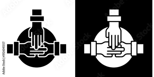 Collaboration  Icon Set White Glyph Style Collection