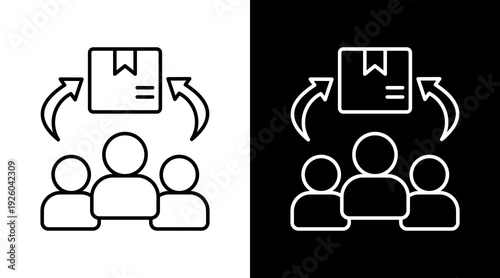 Customer  White Icon Set Design