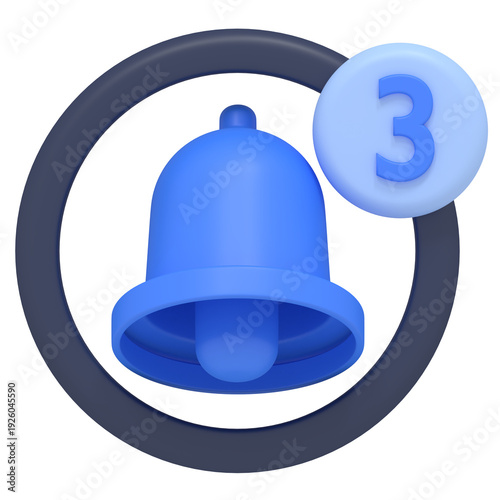 Notification Bell Icon with Number