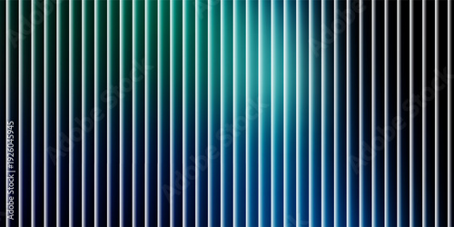 Futuristic neon texture with vibrant shades of blue green gradients and bright smooth fluted vertical lines. Bold dynamic design blending smooth tones and radiant colors for modern visual art project