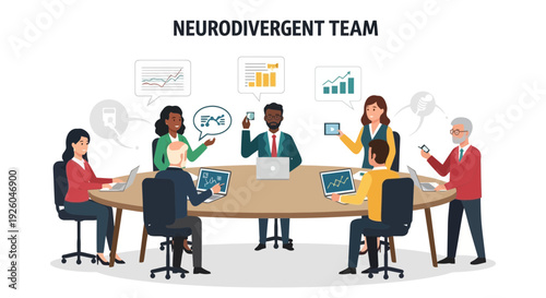 Inclusive business team meeting, fostering collaboration and diverse perspectives for project development and success