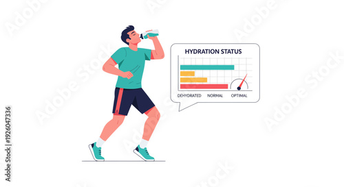 Man drinking water to achieve optimal hydration during exercise