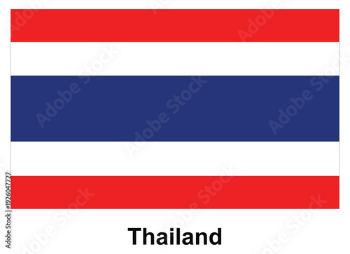 Vibrant Thailand National Flag Featuring Red, White, and Blue Stripes Free Download Vibrant Thailand National Flag Featuring Red, White, and Blue Stripes - GFXLoad