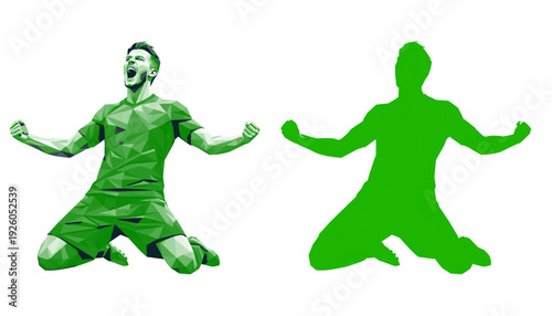 Celebration and calmness juxtaposition in a sports context