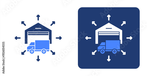 Distribution Network icon, with contrast background.