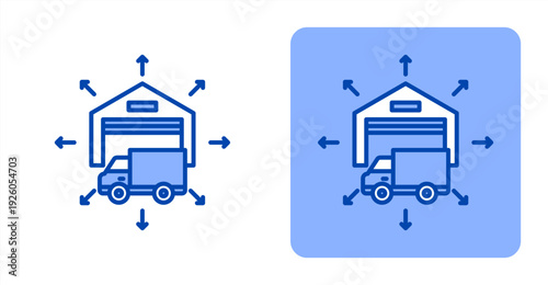 Distribution Network icon, with contrast background.