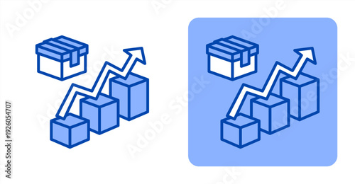 Stock Optimization icon, with contrast background.