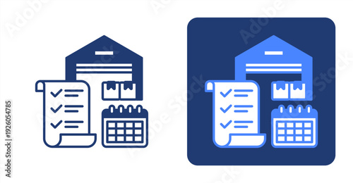 Supply Planning icon, with contrast background.