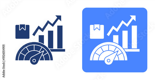Supply Performance icon, with contrast background.