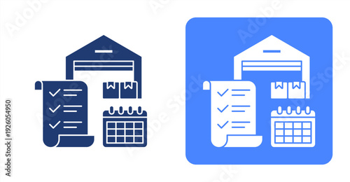 Supply Planning icon, with contrast background.