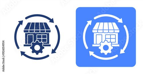 Store Operations icon, with contrast background.