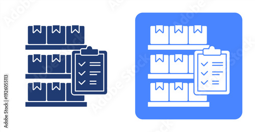 Retail Inventory icon, with contrast background.