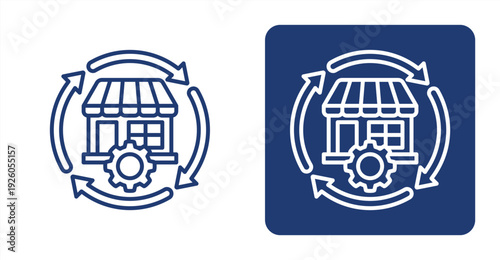 Store Operations icon, with contrast background.