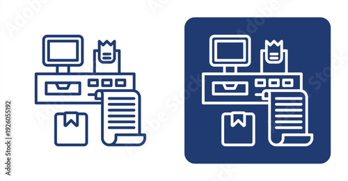 Point Of Sale icon, with contrast background.