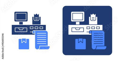 Point Of Sale icon, with contrast background.