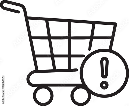Shopping cart error icon