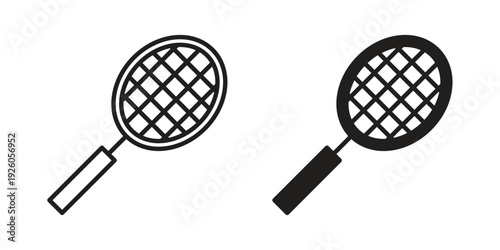 Tennis icon, line symbols on white background. EPS10