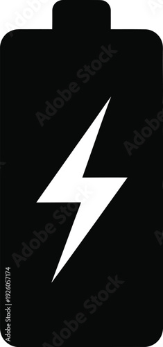 Battery icon with lightning bolt