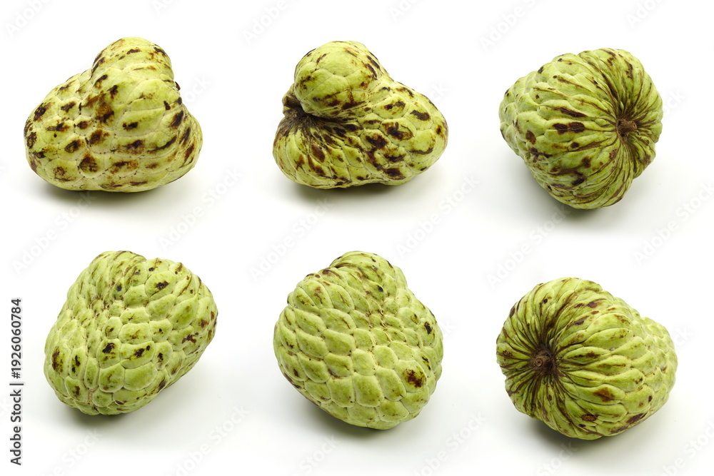 Fototapeta premium Custard Apple isolated on white background