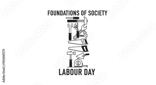 Labour Day icon set, Foundations of Society theme