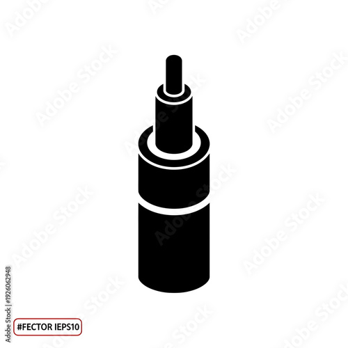 A black and white drawing of an electrical connector