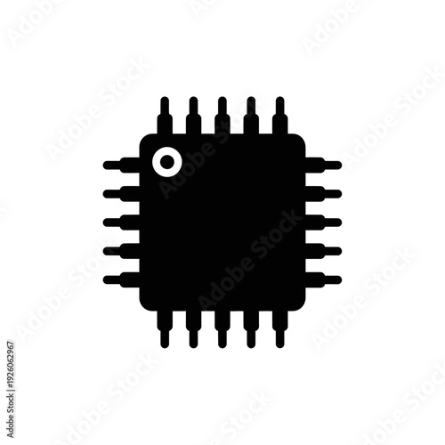 A black and white image of a computer chip