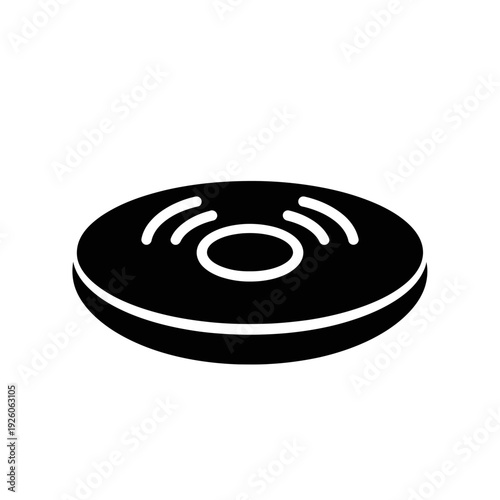 A black and white icon of a wireless device