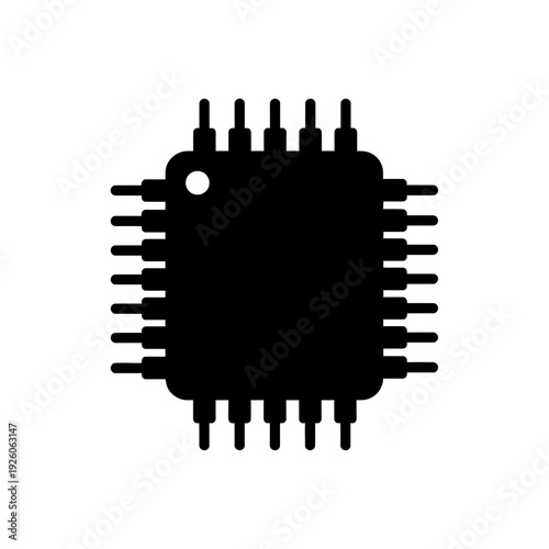A black and white image of a computer chip