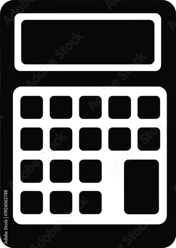 Calculator icon representing mathematical calculation and office utility