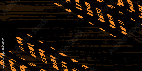 orange black brush Car sticker wrap pattern banner abstract sporty lines black orange color combination grunge brush modern pattern racing motorsport vector design.