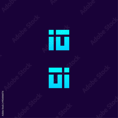Niche Tech Startup Industry Digital Software Style Geometric Pixel Minimalist Use Brand Identity