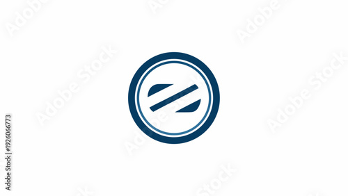 Blue circular badge logo for transport company with white and dark blue design elements on clean background