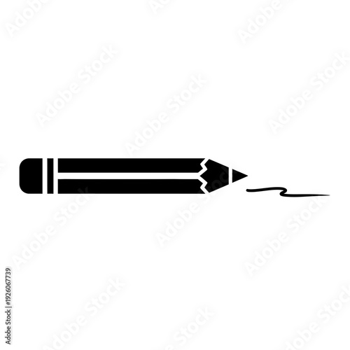 A black and white image of a broken pencil