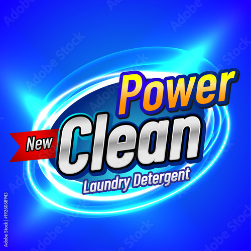Label Design for Cleaning Products, Professional Detergent and Household Cleaner Packaging Template