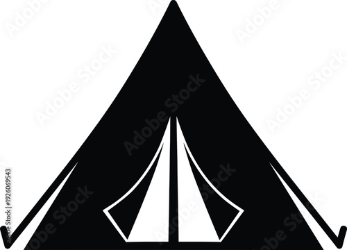 Camping tent logo design