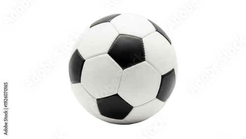 Wallpaper Mural Classic black and white paneled soccer ball isolated on white background, perfect for training sessions, school matches, club games and casual play

 Torontodigital.ca