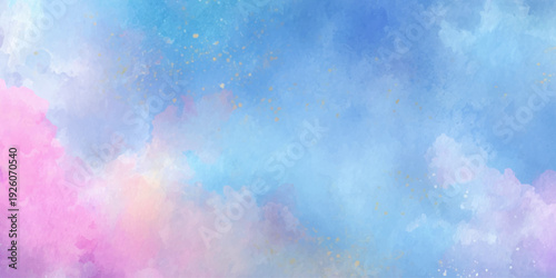 A soft abstract background featuring blended pastel colors of pink and blue with a sparkling dreamy aesthetic