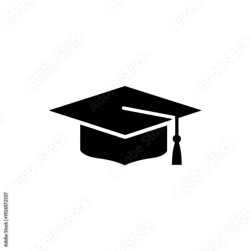 Graduation cap icon for education and academic achievement