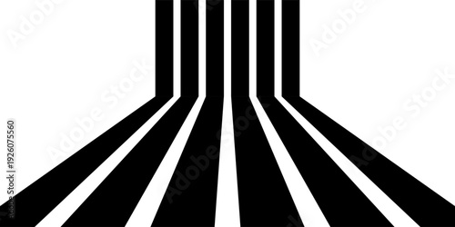 Abstract perspective line wave stripes with a 3D dimensional effect, creating a modern and dynamic visual background.