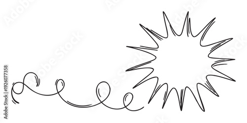 Dynamic expressive hand drawn scribble line graphic illustrating exciting energy and lively concepts perfect for presentations, event promotions, or modern visual communication projects.