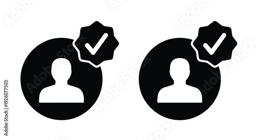 Two user profile icons with checkmark badges indicating verification or approval