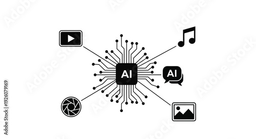 Artificial intelligence network with multimedia connections and data streams