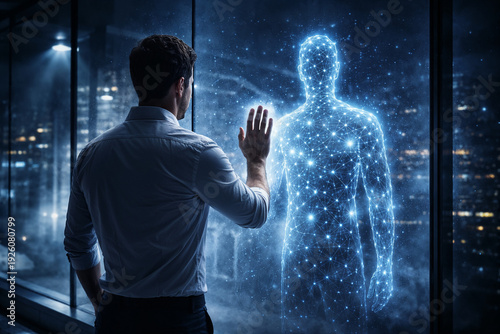 man and neural network