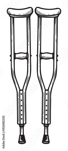 Essential mobility aid for individuals recovering from injury or experiencing temporary or permanent disability for healthcare brochures medical websites or patient information materials