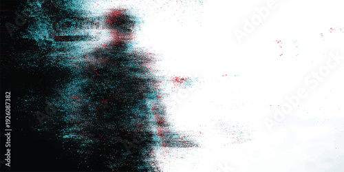 Abstract grunge vector illustration of a green fir tree with a star and snowflakes for a merry Christmas and New Year holiday greeting card design