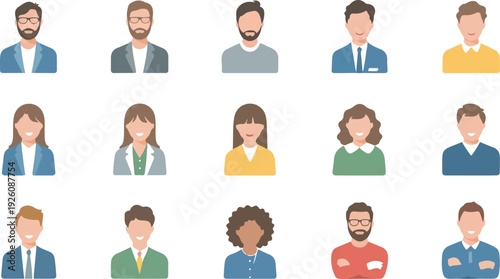 Trendy Professional Men Vector Set  Formal and Smart Casual Outfits