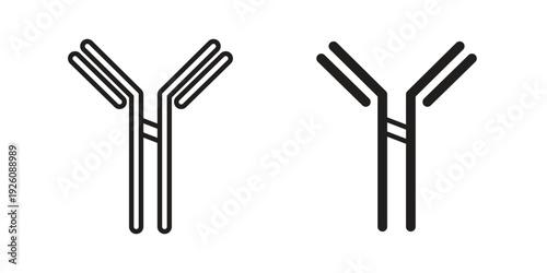 Antibody icon vector logo design element. Vector emblem template.