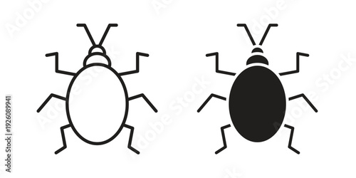 Bedbug icon vector logo design element. Vector emblem template.