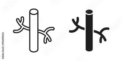 Blood vessel icon vector logo design element. Vector emblem template.