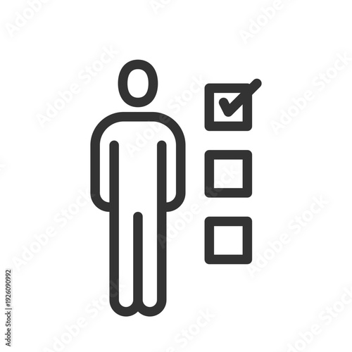 Accountability line icon